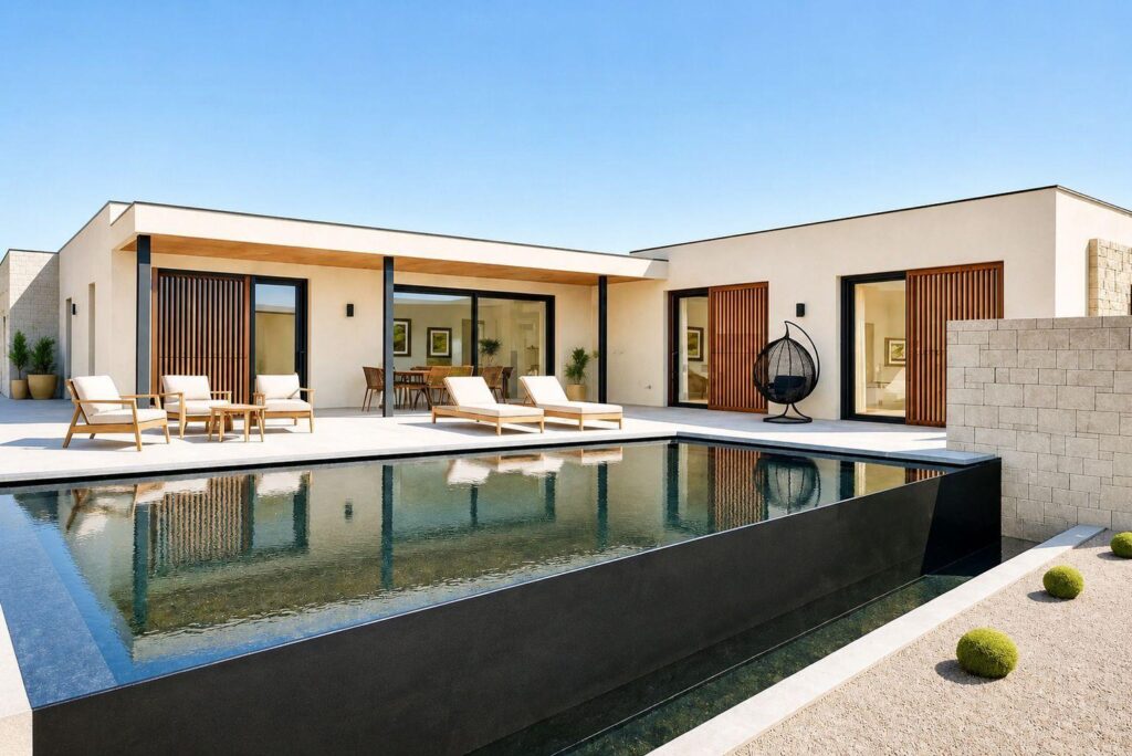 House close to the beach and the town center in Tarrafal with beautiful view of monte graciosa
